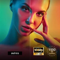 Projecteur de cinéma maison Wi-Fi 1080p 1500 lumens ISO Horizon avec haut-parleurs de XGIMI
