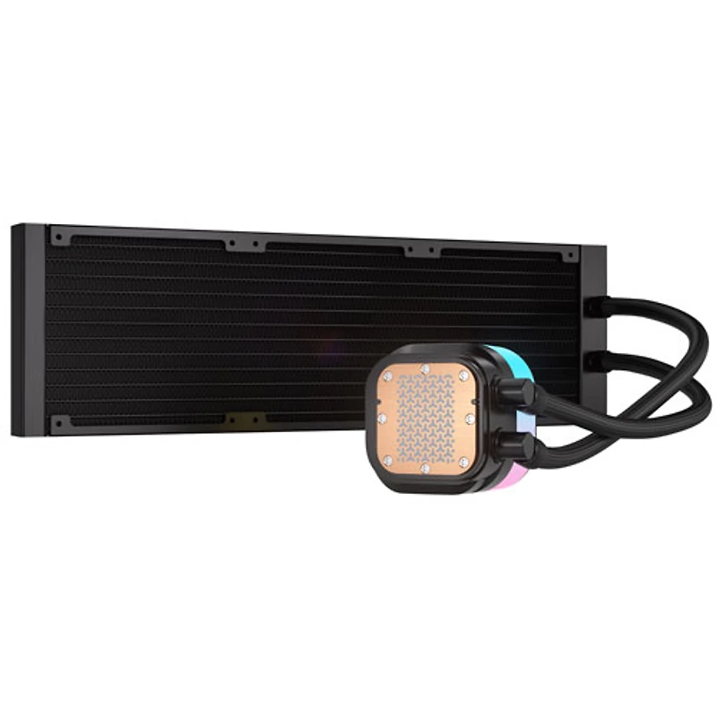 Système de refroidissement liquide de 360 mm RVB pour processeur iCUE LINK Titan RX de Corsair - Noir