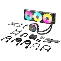 Système de refroidissement liquide de 360 mm RVB pour processeur iCUE LINK Titan RX de Corsair - Noir