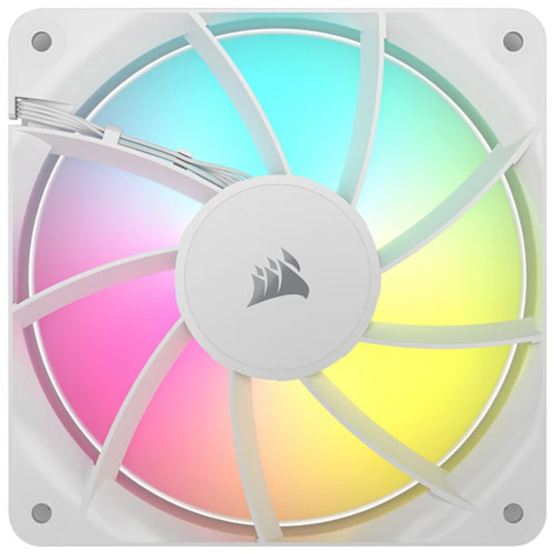Ventilateur de boîtier PWM ARGB RX120 de 120 mm de Corsair - Blanc