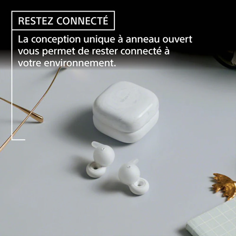 Sony LinkBuds Open In-Ear True Wireless Earbuds - White