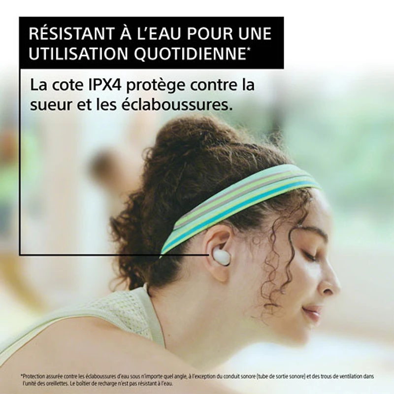 Écouteurs boutons 100 % sans fil à suppression du bruit LinkBuds Fit de Sony - Noir