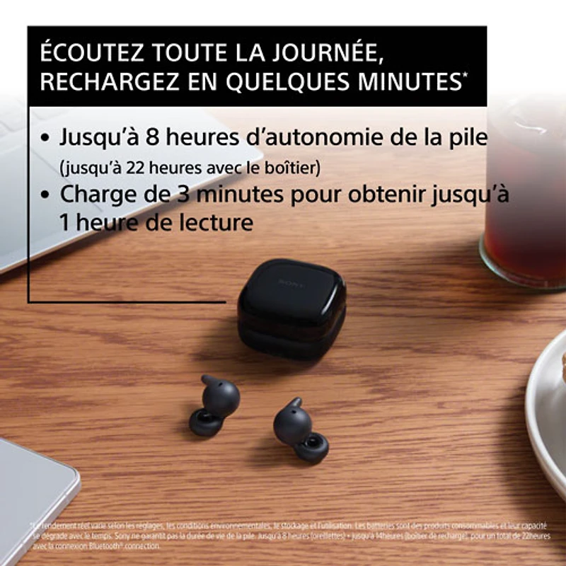 Sony LinkBuds Open In-Ear True Wireless Earbuds - Black