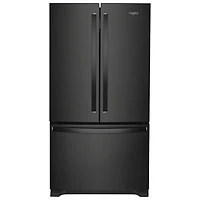 Réfrigérateur deux portes 20 pi³ 36 po avec distributeur d'eau de Whirlpool (WRFC2036RB) - Noir