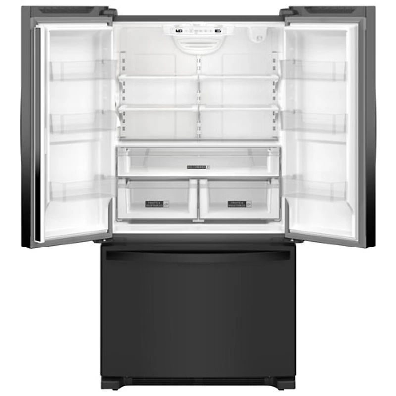 Réfrigérateur deux portes 20 pi³ 36 po avec distributeur d'eau de Whirlpool (WRFC2036RB) - Noir
