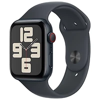 TELUS Apple Watch SE (GPS + Cellular) 44mm Midnight Aluminum Case w/ Midnight Sport Band - M/L - Monthly Financing