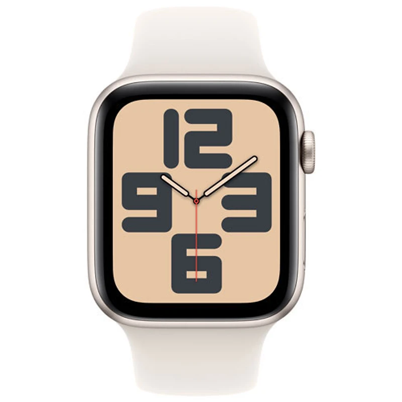 TELUS Apple Watch SE (GPS + Cellular) 44mm Starlight Aluminum Case w/ Starlight Sport Band - M/L - Monthly Financing