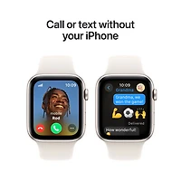 TELUS Apple Watch SE (GPS + Cellular) 44mm Starlight Aluminum Case w/ Starlight Sport Band - M/L - Monthly Financing