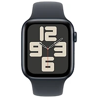 TELUS Apple Watch SE (GPS + Cellular) 44mm Midnight Aluminum Case w/ Midnight Sport Band - S/M - Monthly Financing