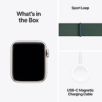 Apple Watch SE (GPS + Cellular) avec boîtier de 40 mm en aluminium comète et bracelet sport à rabat vert lacustre par TELUS - Financement mensuel