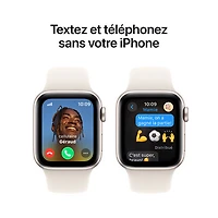 Apple Watch SE (GPS + Cellulaire) avec boîtier de 40 mm en aluminium comète et bracelet sport comète par Virgin Plus - Petit/Moyen - Financement mensuel