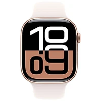 Freedom Mobile Apple Watch Series 10 (GPS+Cellular) 46mm Rose Gold Aluminum Case w/Light Blush Sport Band-/M-Monthly Tab Payment