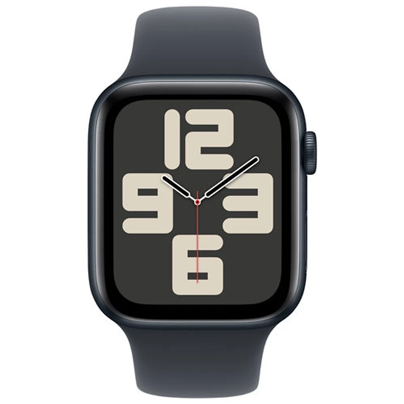 Apple Watch SE (GPS + Cellulaire) avec boîtier de mm en aluminium minuit et bracelet sport minuit par Freedom Mobile - Petit/Moyen