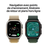 Apple Watch Ultra 2 (GPS + Cellulaire) avec boîtier de 49 mm en titane noir et bracelet milanais en titane noir par Freedom Mobile - Grand - Paiement Balance mensuel