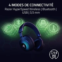 Casque de jeu sans fil Kraken V4 Pro de Razer - Noir