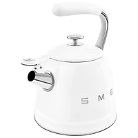 Bouilloire de cuisinière Années 50 de Smeg - 2,3 l - Blanc/Acier inoxydable
