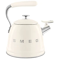 Smeg 50's Style Stovetop Kettle - 2.3L - Cream/Stainless Steel
