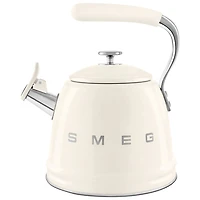Smeg 50's Style Stovetop Kettle - 2.3L - Cream/Stainless Steel