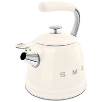 Smeg 50's Style Stovetop Kettle - 2.3L - Cream/Stainless Steel