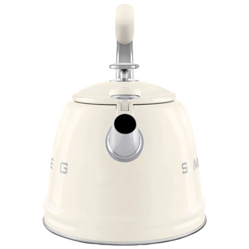 Bouilloire de cuisinière Années 50 de Smeg - 2,3 l - Crème/Acier inoxydable