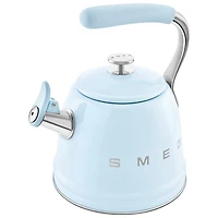 Smeg 50's Style Stovetop Kettle - 2.3L - Pastel Blue/Stainless Steel