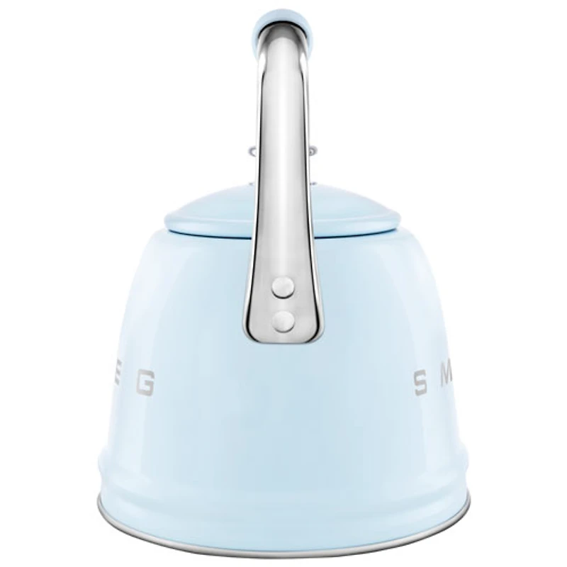 Smeg 50's Style Stovetop Kettle - 2.3L - Pastel Blue/Stainless Steel