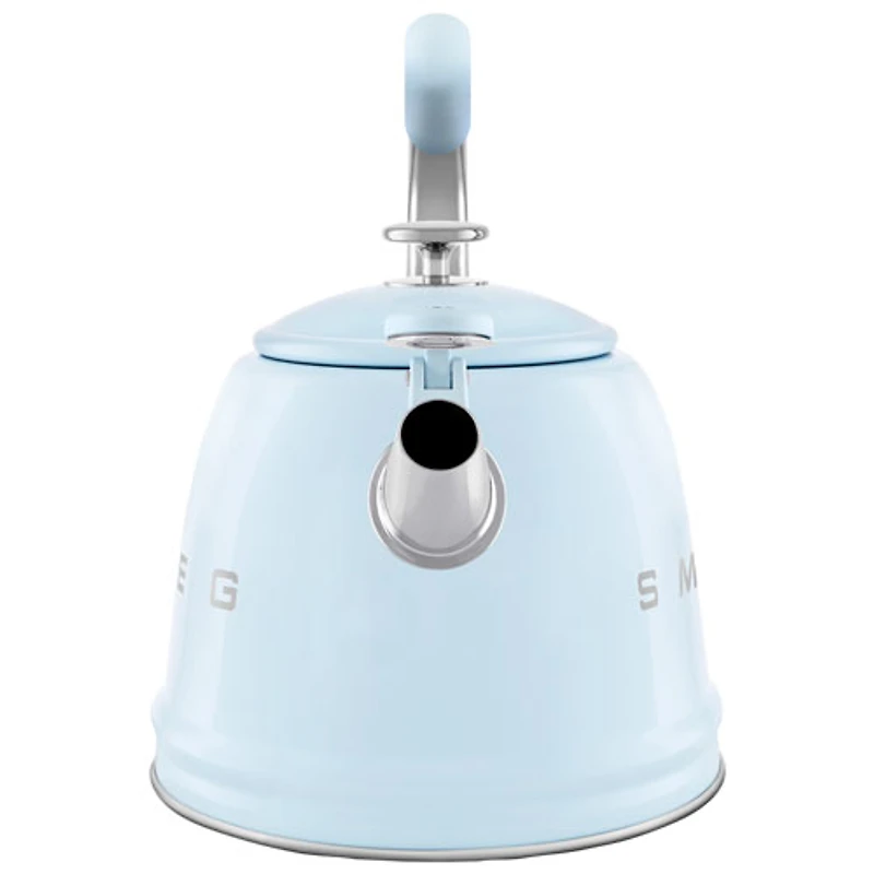 Smeg 50's Style Stovetop Kettle - 2.3L - Pastel Blue/Stainless Steel