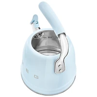 Smeg 50's Style Stovetop Kettle - 2.3L - Pastel Blue/Stainless Steel