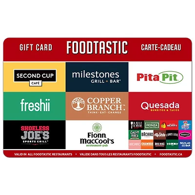 Carte-cadeau Foodtastic - 50$ - Téléchargement numérique