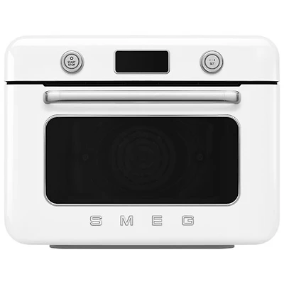 Smeg 10-in-1 Countertop Combination Air Fryer Toaster Oven with Steam - 1.05 Cu.Ft./29.7L - White