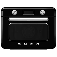 Four grille-pain de comptoir 10-en-1 avec friture à air chaud et cuisson à vapeur de Smeg - 1,05 pi³ - Noir