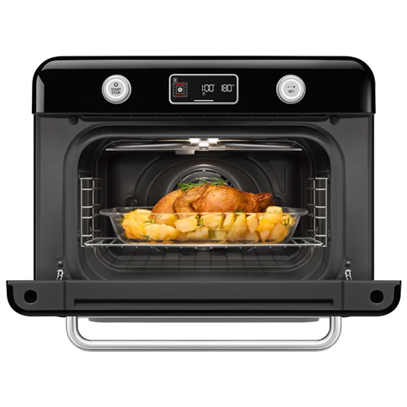 Four grille-pain de comptoir 10-en-1 avec friture à air chaud et cuisson à vapeur de Smeg - 1,05 pi³ - Noir