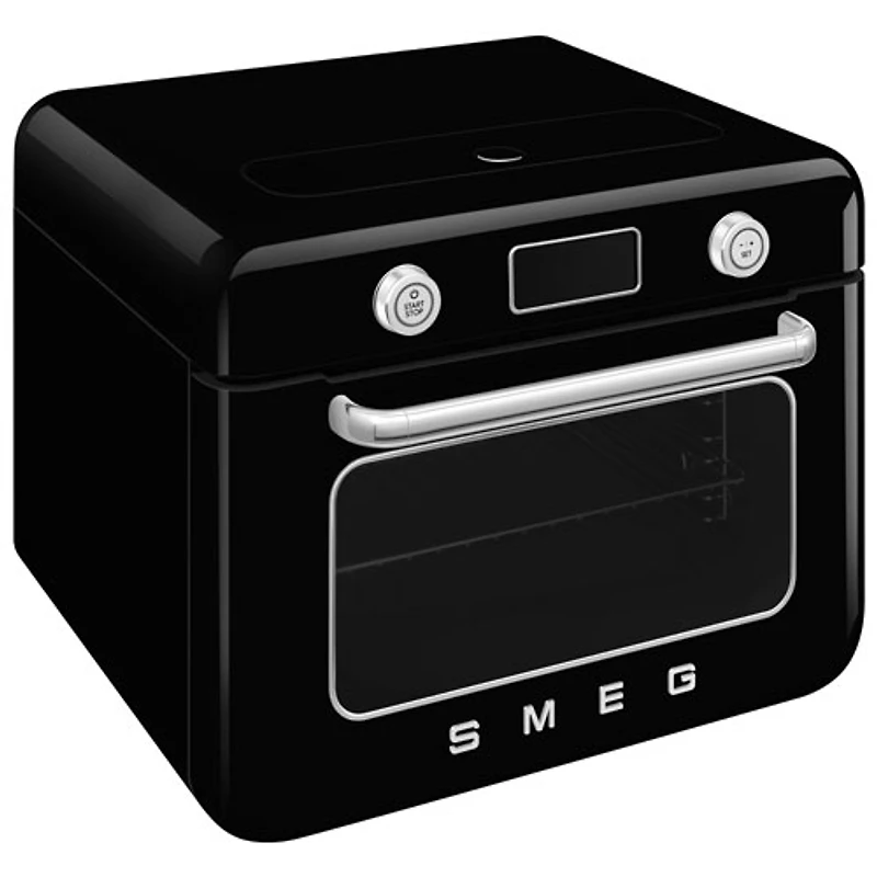 Four grille-pain de comptoir 10-en-1 avec friture à air chaud et cuisson à vapeur de Smeg - 1,05 pi³ - Noir