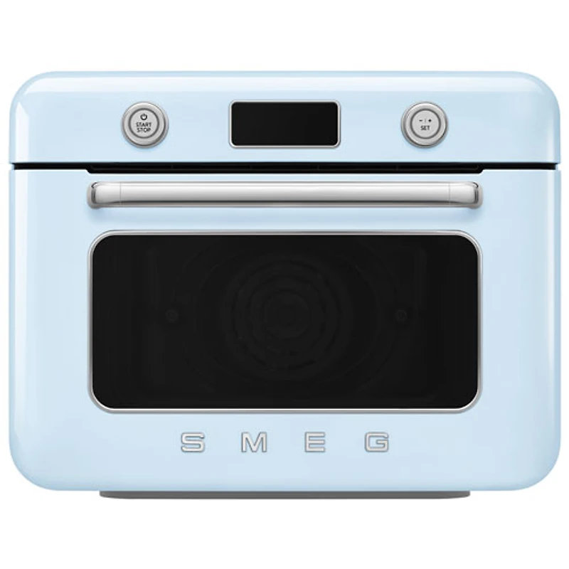 Four grille-pain de comptoir 10-en-1 avec friture à air chaud et cuisson à vapeur de Smeg - 1,05 pi³ - Bleu pastel