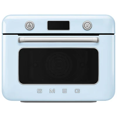 Four grille-pain de comptoir 10-en-1 avec friture à air chaud et cuisson à vapeur de Smeg - 1,05 pi³ - Bleu pastel