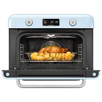 Four grille-pain de comptoir 10-en-1 avec friture à air chaud et cuisson à vapeur de Smeg - 1,05 pi³ - Bleu pastel