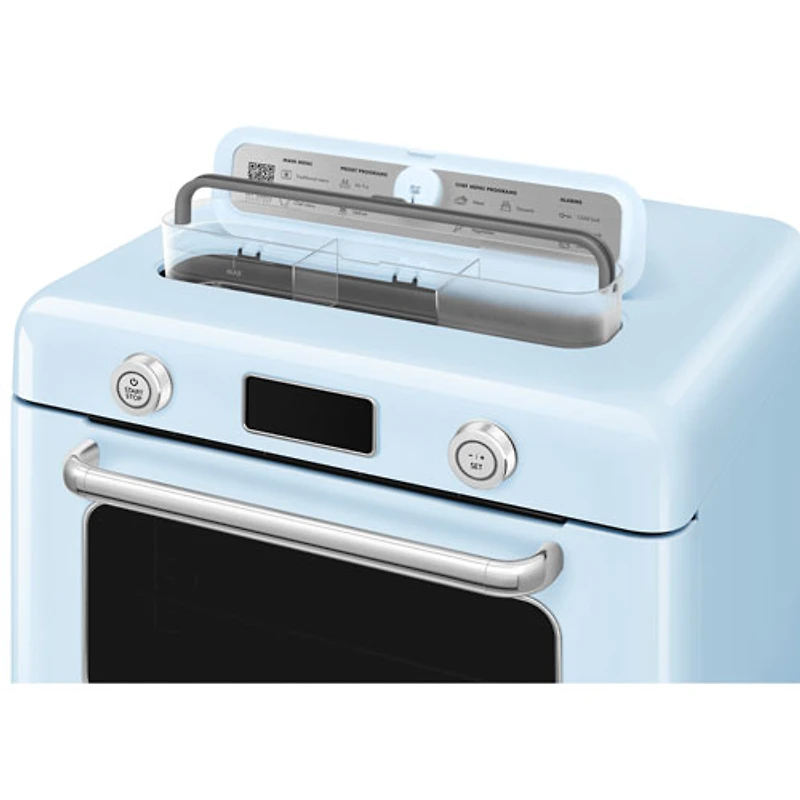 Four grille-pain de comptoir 10-en-1 avec friture à air chaud et cuisson à vapeur de Smeg - 1,05 pi³ - Bleu pastel