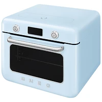 Four grille-pain de comptoir 10-en-1 avec friture à air chaud et cuisson à vapeur de Smeg - 1,05 pi³ - Bleu pastel