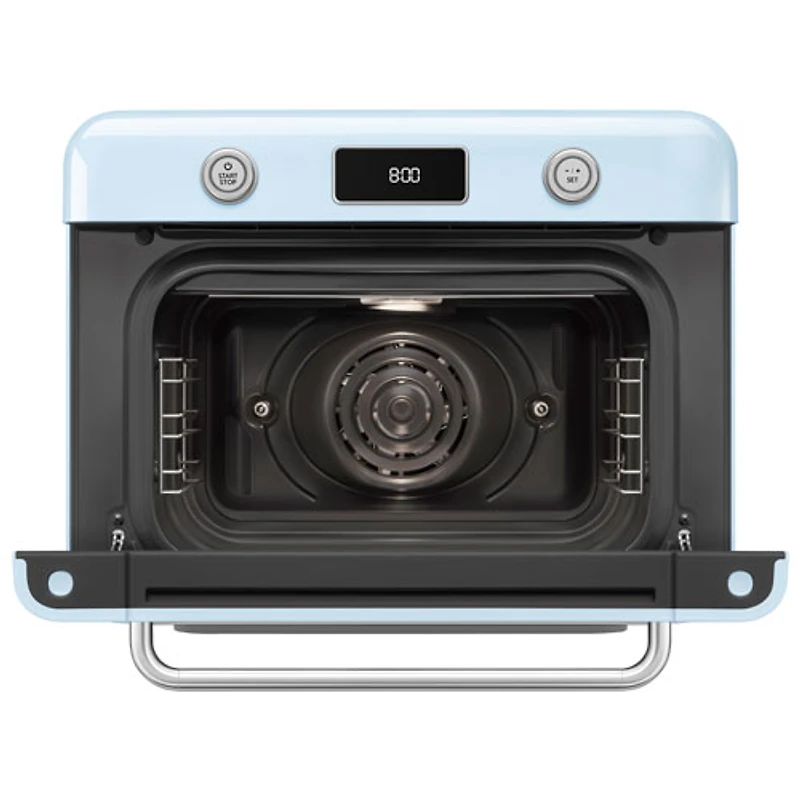 Four grille-pain de comptoir 10-en-1 avec friture à air chaud et cuisson à vapeur de Smeg - 1,05 pi³ - Bleu pastel
