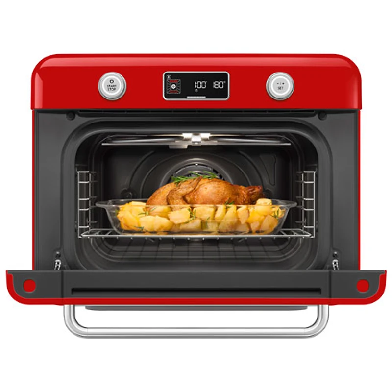 Four grille-pain de comptoir combiné 10-en-1 avec friture à air chaud et cuisson à vapeur de Smeg - 1,05 pi