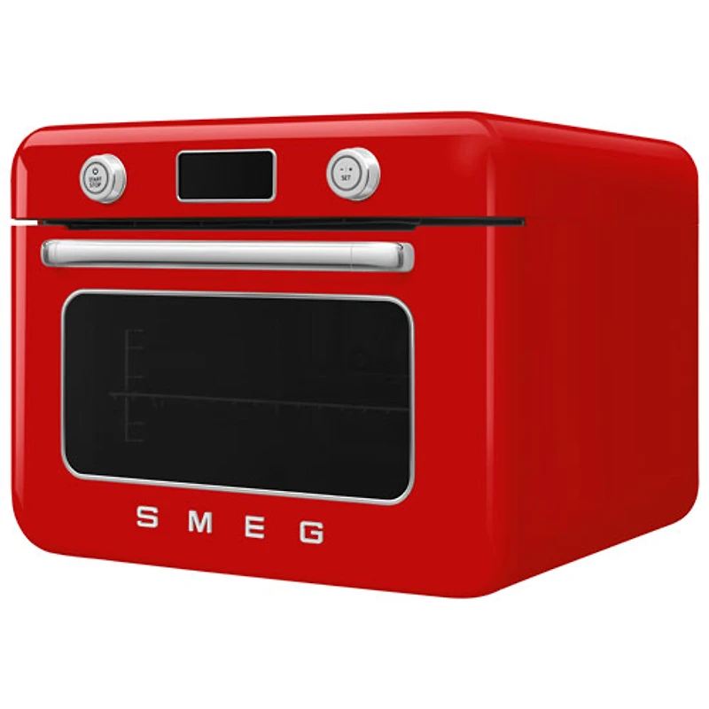 Four grille-pain de comptoir combiné 10-en-1 avec friture à air chaud et cuisson à vapeur de Smeg - 1,05 pi