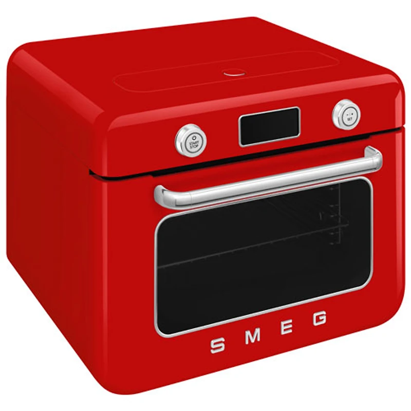 Four grille-pain de comptoir combiné 10-en-1 avec friture à air chaud et cuisson à vapeur de Smeg - 1,05 pi