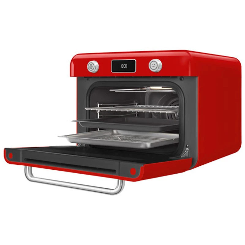 Four grille-pain de comptoir combiné 10-en-1 avec friture à air chaud et cuisson à vapeur de Smeg - 1,05 pi