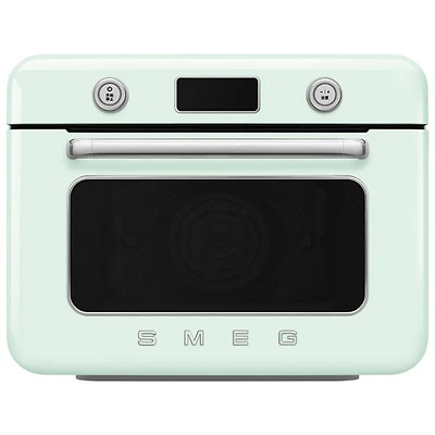 Four grille-pain de comptoir combiné 10-en-1 avec friture à air chaud et cuisson à vapeur de Smeg - 1,05 pi³ - Vert pastel