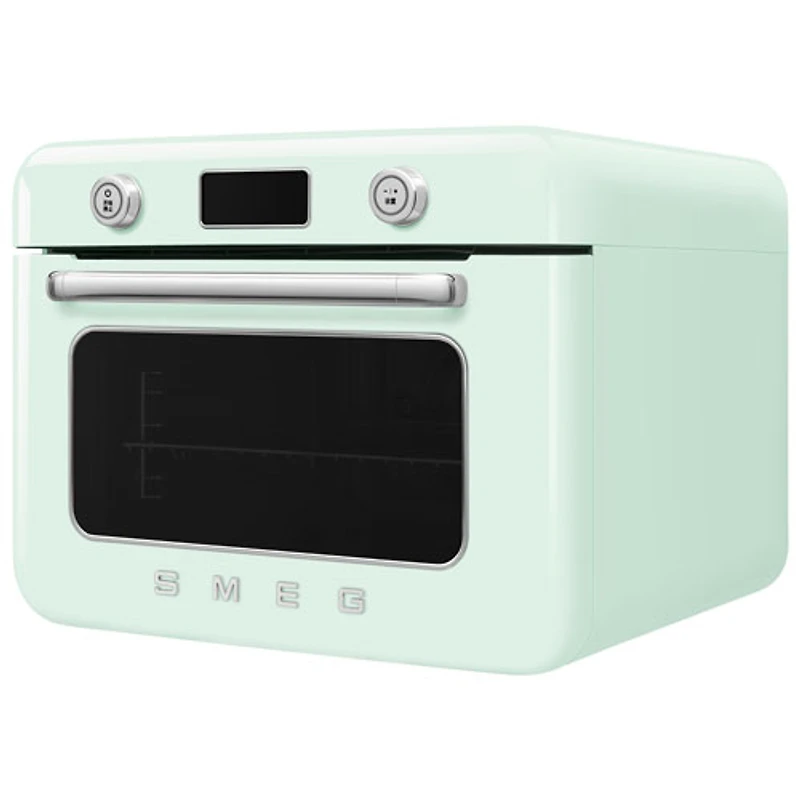 Smeg 10-in-1 Countertop Combination Air Fryer Toaster Oven with Steam - 1.05 Cu. Ft. - Pastel Green