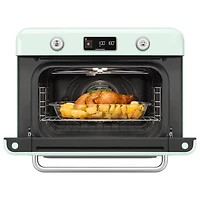 Four grille-pain de comptoir combiné 10-en-1 avec friture à air chaud et cuisson à vapeur de Smeg - 1,05 pi³ - Vert pastel
