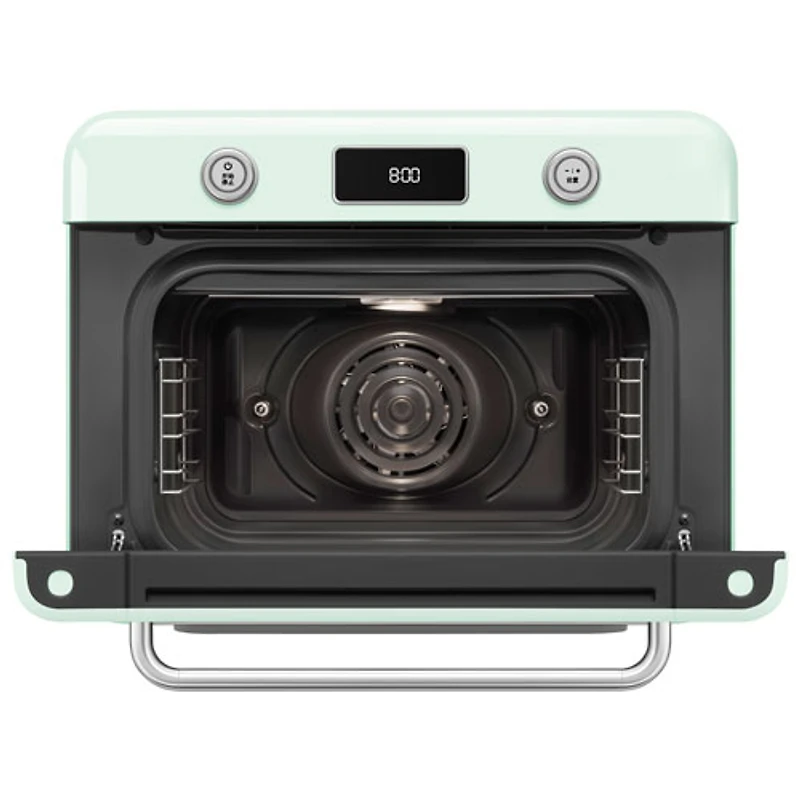 Four grille-pain de comptoir combiné 10-en-1 avec friture à air chaud et cuisson à vapeur de Smeg - 1,05 pi³ - Vert pastel