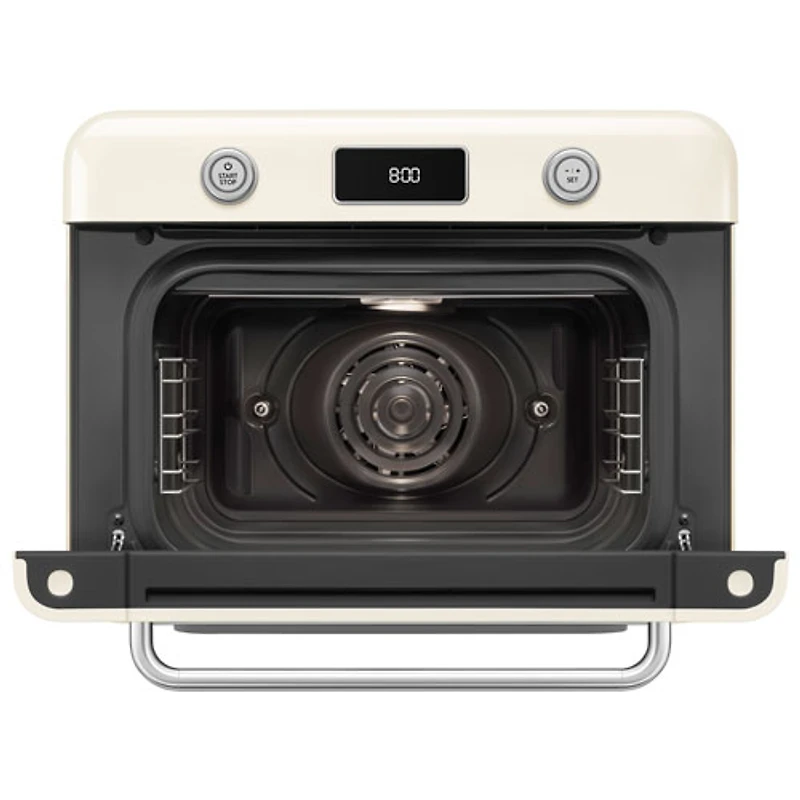 Four friteuse à air chaud combiné de comptoir 10-en-1 avec vapeur de Smeg - 1,05 pi³ - Crème