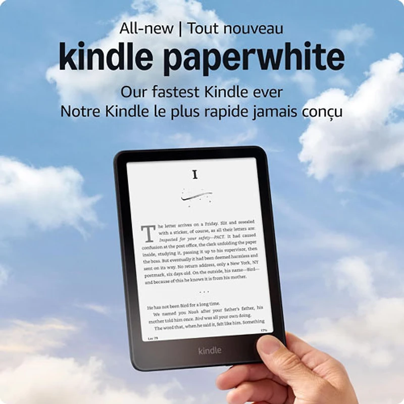 Liseuse numérique à écran tactile 7 po 16 Go Kindle Paperwhite (12e génération) d'Amazon (SA568B) - Noir