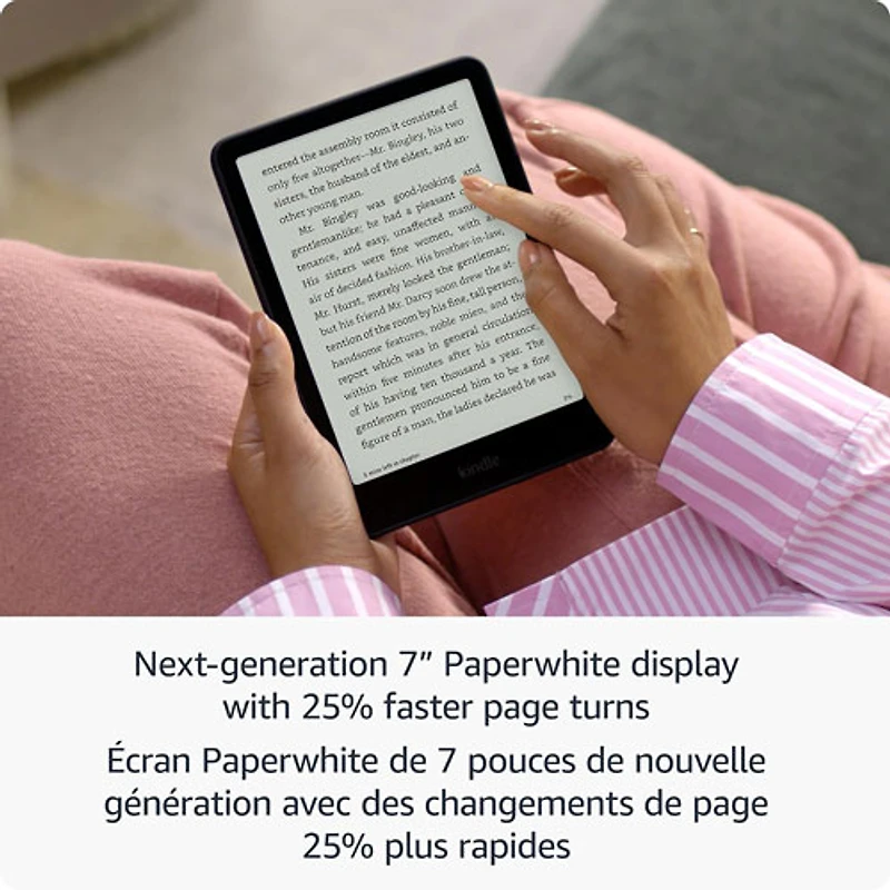 Liseuse numérique à écran tactile 7 po 16 Go Kindle Paperwhite (12e génération) d'Amazon (SA568B) - Noir